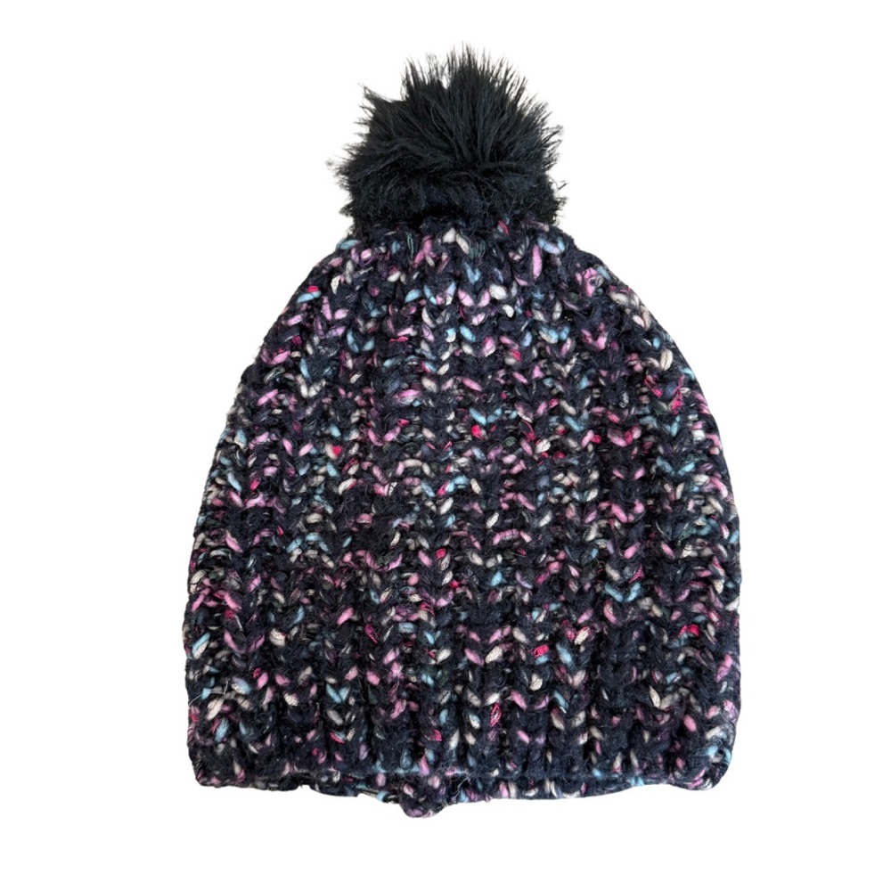 EVEREVE HARRIET ISLES Knit Hat Beanie Black Multi OS
